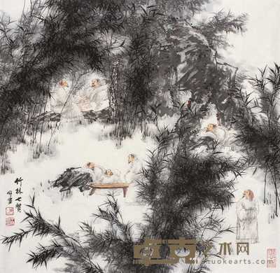 王明明 人物 镜心 67.5×68cm